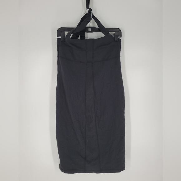 Athleta Black Fitted Halter Mini Dress M - Picture 1 of 7